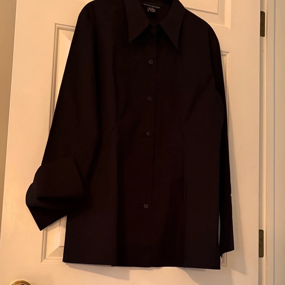 Pamela Dennis Womens Dark Dress Shirt - Picture 1 of 5